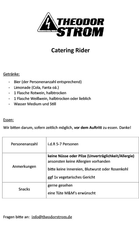 Catering-Rider - Theodor STROM